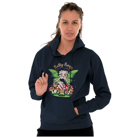 Betty Boop Mushroom Fairy Wings Women Plus Size Hoodie Brisco Brands 3X