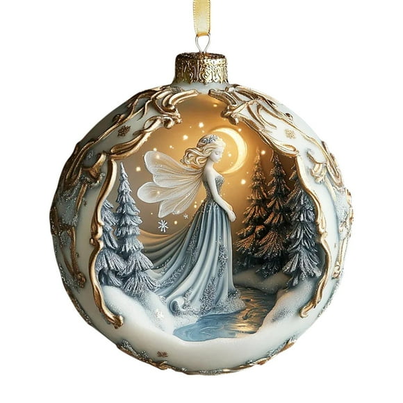 Hearth & Gear Winter Fairy Decorations: A Magical To You Surprise Decorated Garland for Fireplace Stained Glass Elephant Window Hangings Glow in The Dark Beads for Doorways Ceiling Drapes for Weddings