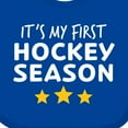 thumbnail image 4 of Inktastic It's My First Hockey Season Boys or Girls Baby Bib, 4 of 4