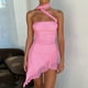 thumbnail image 1 of Vestido Vestido sin tirantes con volantes y cuello halter de Y2k Cgtredaw Para estrenar, 1 of 1