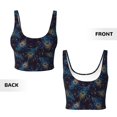 thumbnail image 5 of Lsque Peacock Feathers Printed Women'S Sports Bra, Compression, Moisture Wicking, High-Impact Sports Bra For Women,Supportive sports bra-Medium, 5 of 9