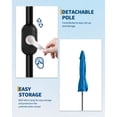 thumbnail image 4 of Bingirl 9-Foot UV-Resistant Patio Table Umbrella: 8 Sturdy Ribs, Easy Push-Button Tilt, Great for Pool, Yard, and Garden (Azure), 4 of 5
