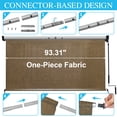 thumbnail image 5 of Jane Stone Outdoor Roller Shades 8'W x6'H Cordless Roll Up Blinds with Valance, Exterior Shade Cloth Roll for Patio Porch Pergola,Walnut, 5 of 7