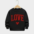 thumbnail image 3 of ATOGUTA Girl's Sweatshirts Kids Casual Long Sleeve Loose Valentine's Day Tops Comfy Lightweight Pullovers Size 2T-12, Black, 3 of 5