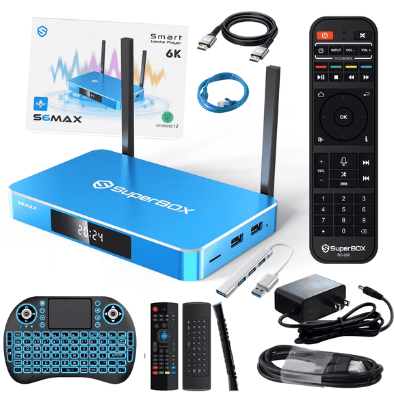 SuperBox S6 Max Fully Loaded,,4G 64G Powerful Smart Box,Super Powerful TV Box