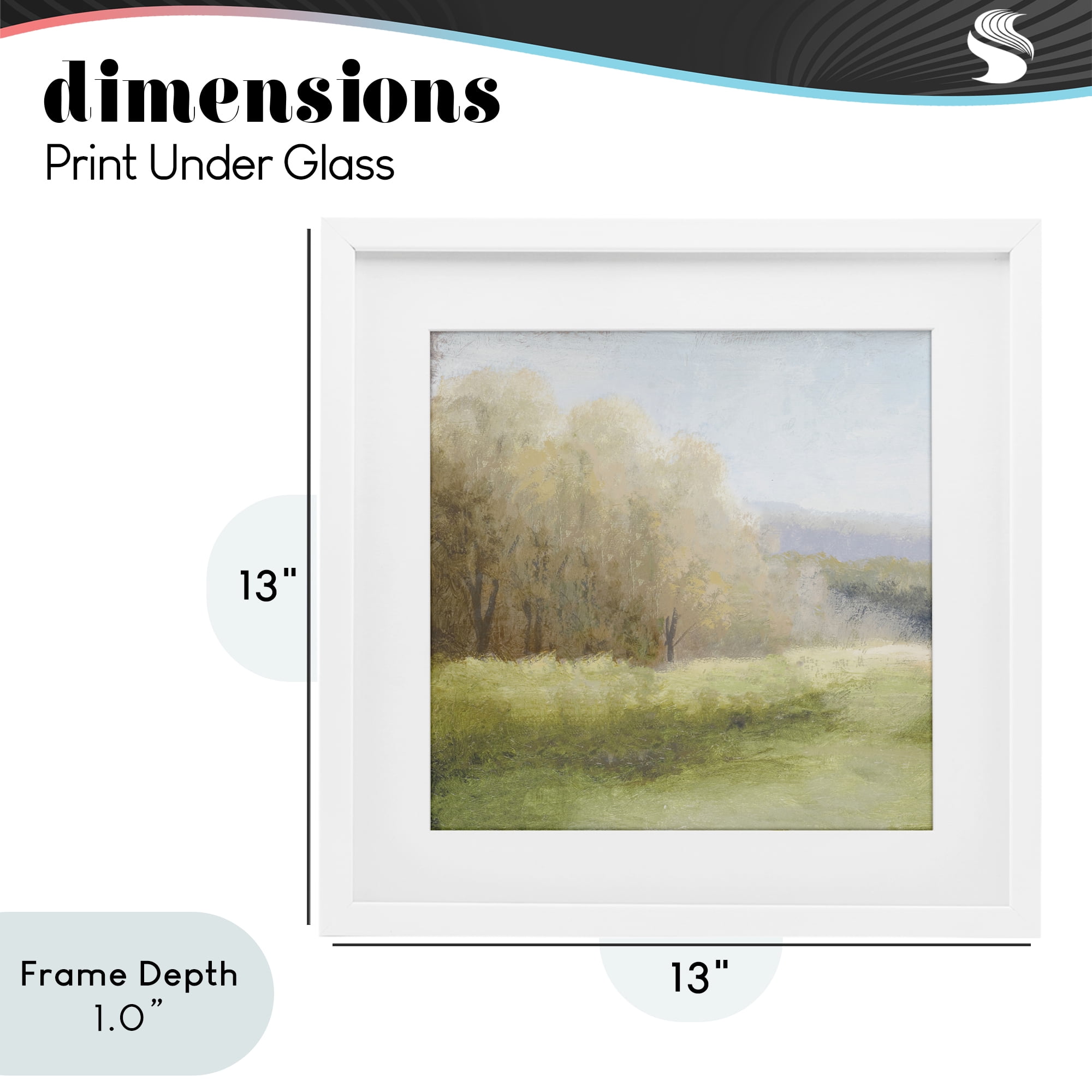 Stupell Industries Within Familiar Place Meadow White Framed Print Under Glass, design by Michael Marcon