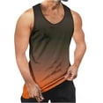 thumbnail image 4 of Tank Tops for Men Summer Sleeveless Gradient Muscle Basic T Shirts Workout Gym Bodybuilding Undershirts, 4 of 5