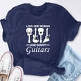 thumbnail image 6 of EcoLoom Love One Woman Many Guitars Guitarist Men Short Sleeve Unisex T Shirt Black-S, 6 of 6