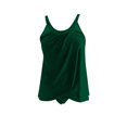 thumbnail image 6 of MGDXOX Women's Halter Neck Tankini Set Ruffled Layered Two Piece Swimsuit Tummy Control Solid Fashion Bathing Suit Green M, 6 of 8