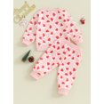 thumbnail image 4 of Wassery Toddler Girls Christmas Outfits Clothes 3M 6M 12M 18M 24T 3T Baby Girls Christmas Hat Print Sweatshirt and Elastic Waist Pants 2Pcs Christmas-themed Clothing for Newborn Girls, 4 of 9