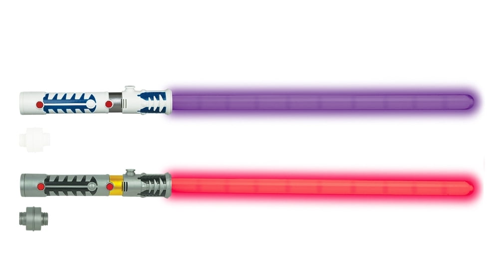 Giddyup! Buck's 2 In 1 LED Light Up Swords Or Double Bladed Saber - Red
