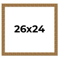 26x24 Frame Black and Gold Distressed Solid Wood Sonoma Picture Frame | 1.625 Inch Moulding Width |