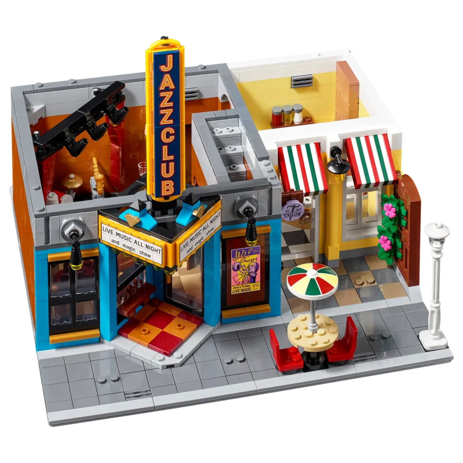 LEGO 10312 Jazz Club Building Kit, 2899 Pieces, 8 Minifigures, Age