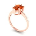 thumbnail image 2 of Solitaire Engagement Ring for Women - 2ct Simulated Red Diamond in 14K Rose Gold Promise Ring, 2 of 6