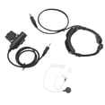 thumbnail image 1 of Throat Mic Earpiece Telescopic PU Wire U94 PTT Earphone Black Portable  for Yaesu Vertex for VX-7R for Outdoor Riding, 1 of 8