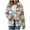 Khaki, variant on Womens Jackets Fall Plaid Fleece Sherpa Zipper Lapel Coat With Pocket Color Block Warm Winter Outfits