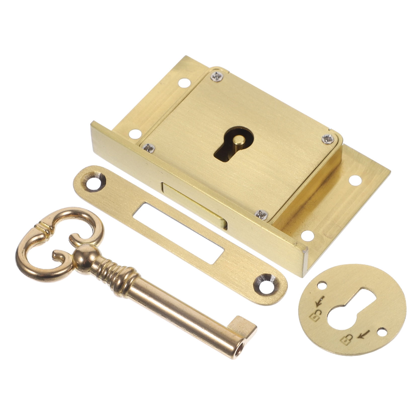 Raindrops 2 Sets  of File Cabinet Lock Secure Drawer Lock Brass File Wooden Box Safety Lock Replacement