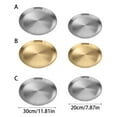 thumbnail image 3 of Stainless Steel Round Serving Trays Sturdy Dishwasher Safe Rustproof Camping Supplies BBQ Serving Platters, 3 of 8