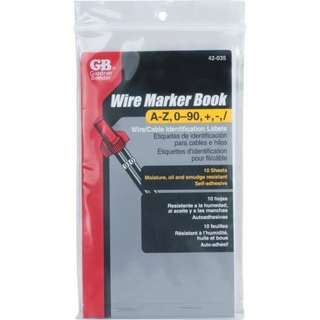 

Gardner Bender Nylon-Impregnated Cloth Self-Adhesive Wire Label Book