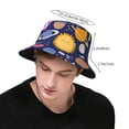 thumbnail image 3 of ZICANCN Blue Cartoon Universe Bucket Hat , Unisex Print Double-Side-Wear Bucket Hat for Golf Fishing Beach Outdoor, 3 of 5