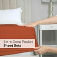 thumbnail image 7 of CGK Linens 6-Piece Extra Deep Pocket Sheet Set With Extra Matching Pillowcases - Queen Size Bed Sheets Fits 18"-24" Mattresses, Terracotta, 7 of 7