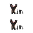 thumbnail image 4 of Kenally Kit de montaje de mentón para casco, soporte estabilizador Universal, componente fijo, soporte de cámara, reemplazo de modificación para Naranja 2piezas Kenally CBP493214, 4 of 5
