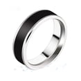 thumbnail image 1 of Anillo de acero inoxidable Sunnimix Negro Tamaño 7, 1 of 8