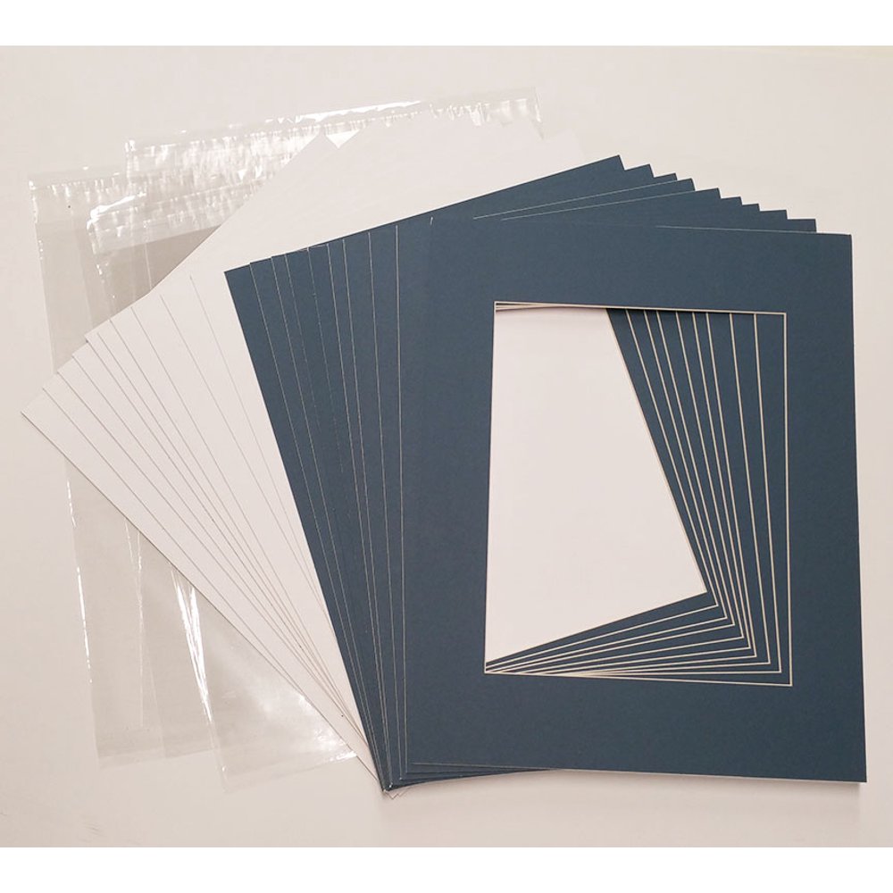12x16 White Picture Mats with White Core for 8x10 Pictures Fits 12x16