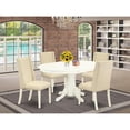 thumbnail image 4 of East West Furniture Avon 5-piece Wood Dining Set in Linen White, 4 of 4