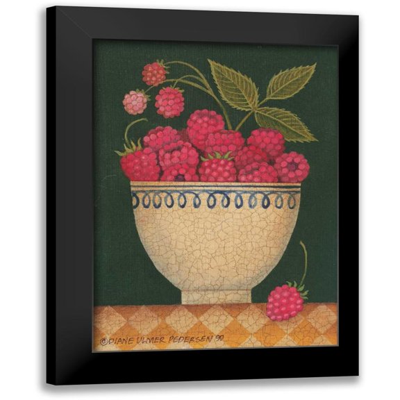 Pedersen, Diane 11x14 Black Modern Framed Museum Art Print Titled - Cup O Raspberries