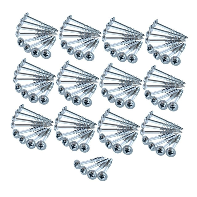 100 Piezas Tornillos de Medio Diente Tornillos de Orificio Oblicuo Phillips Head Tornillos Autorroscantes para Construcción de Metal y Plástico