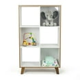 thumbnail image 3 of Humble Crew Morgan 6 Cube Toy Storage Mid-Century Organizer, Wood/White, 3 of 12