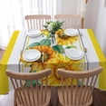 thumbnail image 5 of Sunflower Rectangle/Square/Round Waterproof Tablecloths 60x102 inch Watercolor Summer Flower Botanical Yellow Striepd Polyester Table Cloth Table Cover Tabletop for Wedding Party Dinner, 5 of 6