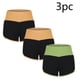thumbnail image 2 of Mujeres Pantalones Cortos Casual, 3 Piezas Elástico de la Cintura Patchwork Pantalones Cortos Conjunto Hecho de Poliéster Cómodo para Toda la Temporada de Salida, Pantalones Cortos de Verano para las, 2 of 9