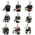 thumbnail image 4 of Elegant Charm Black Cats Stuffed Keychain Great for Adding a Touch of Cuteness to Any Bag Decoration Daily Use, 4 of 5