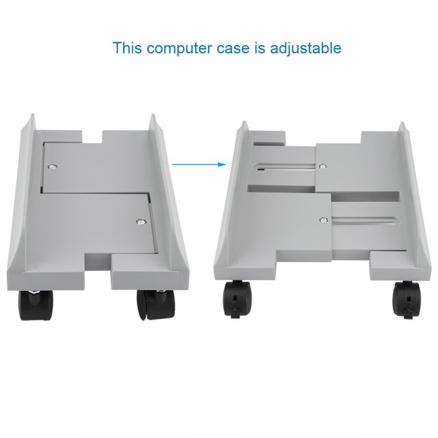 Support de Boîtier d'Ordinateur Amovible avec Frein (Blanc)