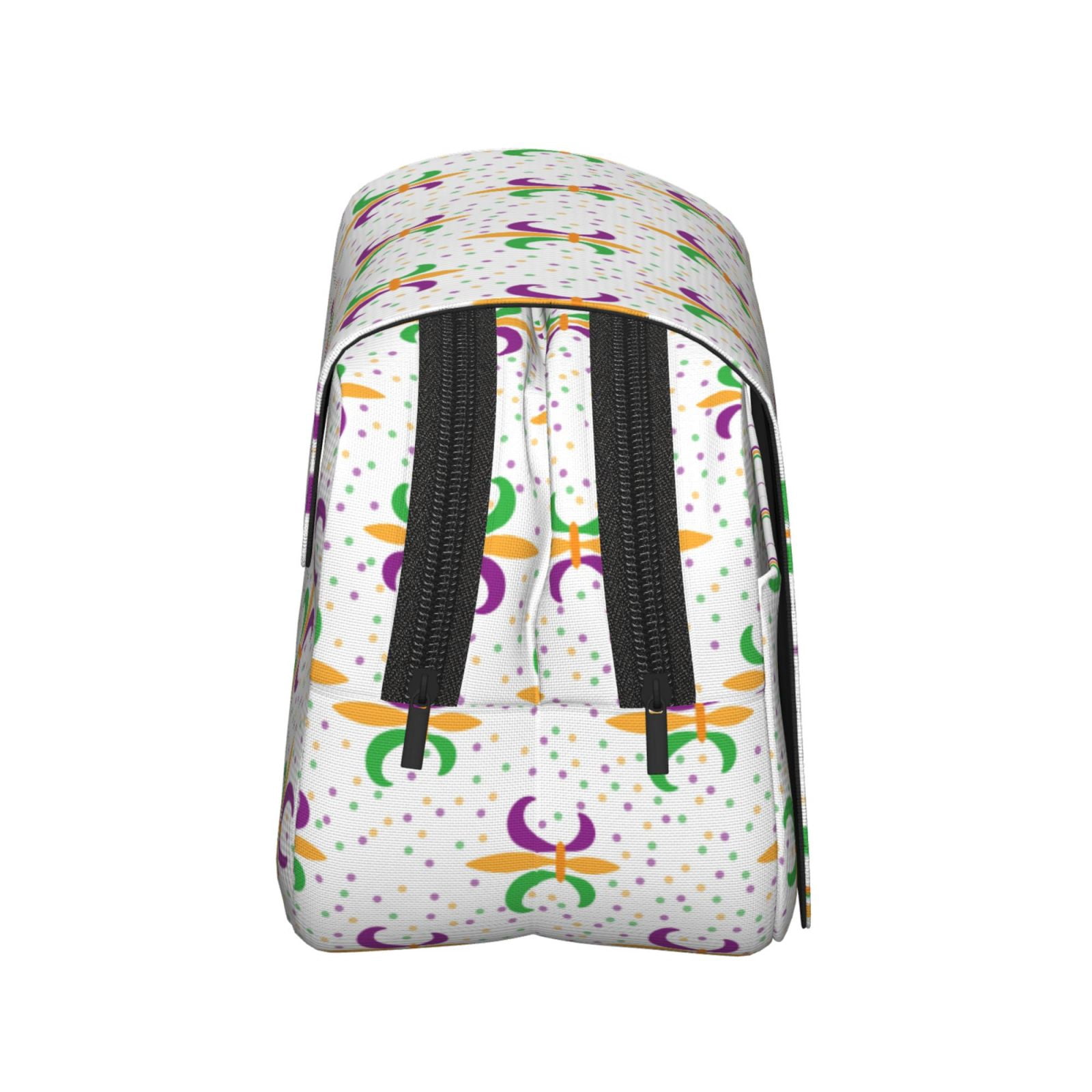 Rateoe Mardi Gras Carnival1 Pattern Double Clamshell Pen Case, Storage Organizer with Two Zipper Compartments– Holds Up to 50 Pencils & Pens