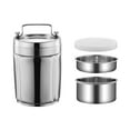 thumbnail image 2 of Fiambrera de acero inoxidable Strade Fareast Limited Caja Bento a prueba de fugas 1,9 L plateado, 2 of 8