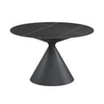 thumbnail image 3 of Milan Delphie Black Contemporary Ceramic Top Table with Cone Shaped Base, 3 of 6