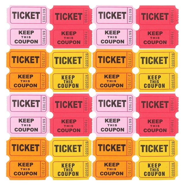 HAOAN400pcs Raffle Tickets For Events For Party Supplies Carnivals Fundraisers Large Raffle Tickets Roll For Door Prizes And Entertainment