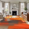 thumbnail image 2 of 6x9 Area Rugs for Living Room, Burnt Orange Brown Non Slip Area Rugs for Kitchen Bedroom Entryway, Farmhouse Ombre Abstract Mottled Art Washable Carpet Runner Rug Floor Mats for Bedroom Home Decor, 2 of 9