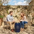 thumbnail image 2 of Outsunny Table d'Appoint Extérieur de 12 Pouces, Table d'Extrémité Ronde en Tambour Creux, Bleu Marine, 2 of 10