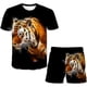 thumbnail image 1 of Conjuntos de ropa de tigre para niños y niñas, camisetas de verano para niños + pantalones cortos de cintura elástica, ropa informal de dibujos animados de dos piezas, trajes 6M Gao Jinjia LED, 1 of 2