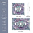 thumbnail image 3 of 2 Gang Light Switch Cover Plate Violet Floral Stained Glass Wall Plate Decorate Electrical Outlet Cover Plates 4.56”x4.48”, 3 of 8