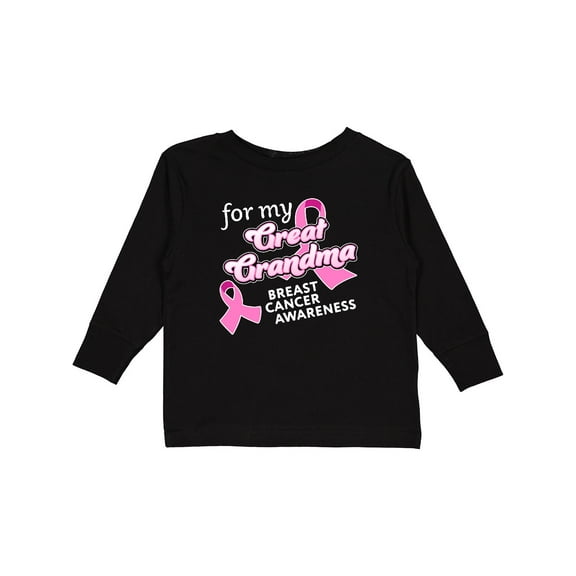 Inktastic For My Great Grandma-breast Cancer Awareness Boys or Girls Long Sleeve Toddler T-Shirt