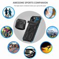 thumbnail image 6 of Dteck Detachable Sports Wristband Case for iPhone 13, Shockproof Hard PC Silicone Bumper Hybrid Kickstand Cover, Great for Hiking Biking Walking Gym Running Workout Exercise Arm Band Case (Blue), 6 of 10