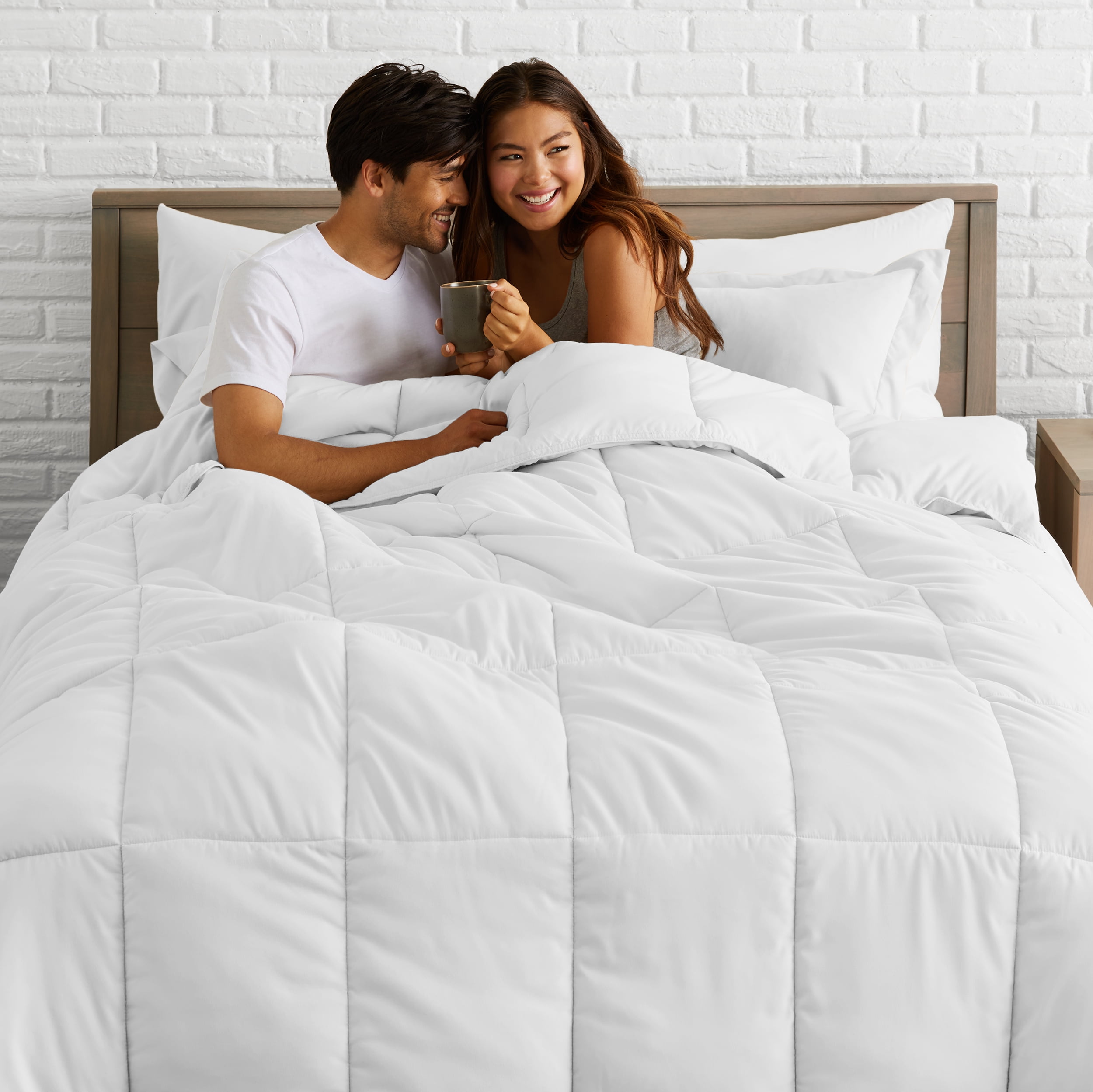 Bare Home Goose Down Alternative Comforter, Oversized King, White