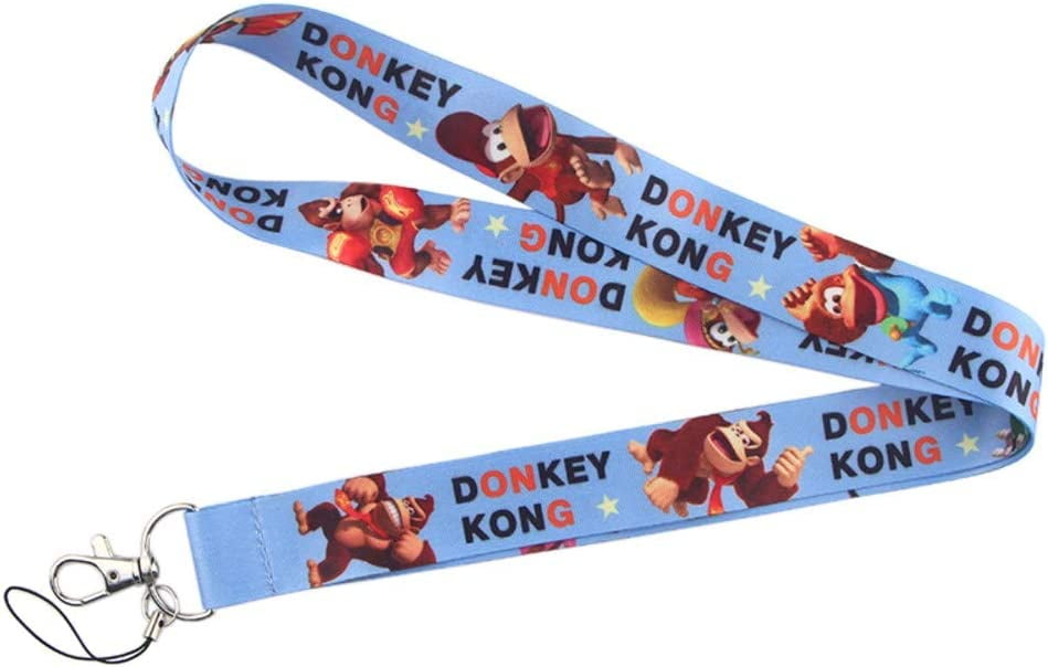 Premium Gaming Lanyard Donkey Kong Themed Hook & Phone String