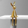 thumbnail image 4 of pitrice Sitting Rabbit Ornament Bunny Figurine for Bookshelf Living Room Bedroom Golden S, 4 of 9
