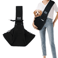 thumbnail image 3 of Becaristey Sac pour Chat Ceinture Réglable Structure Solide et Résistante Sac de Transport pour Chiens Noir, 3 of 6
